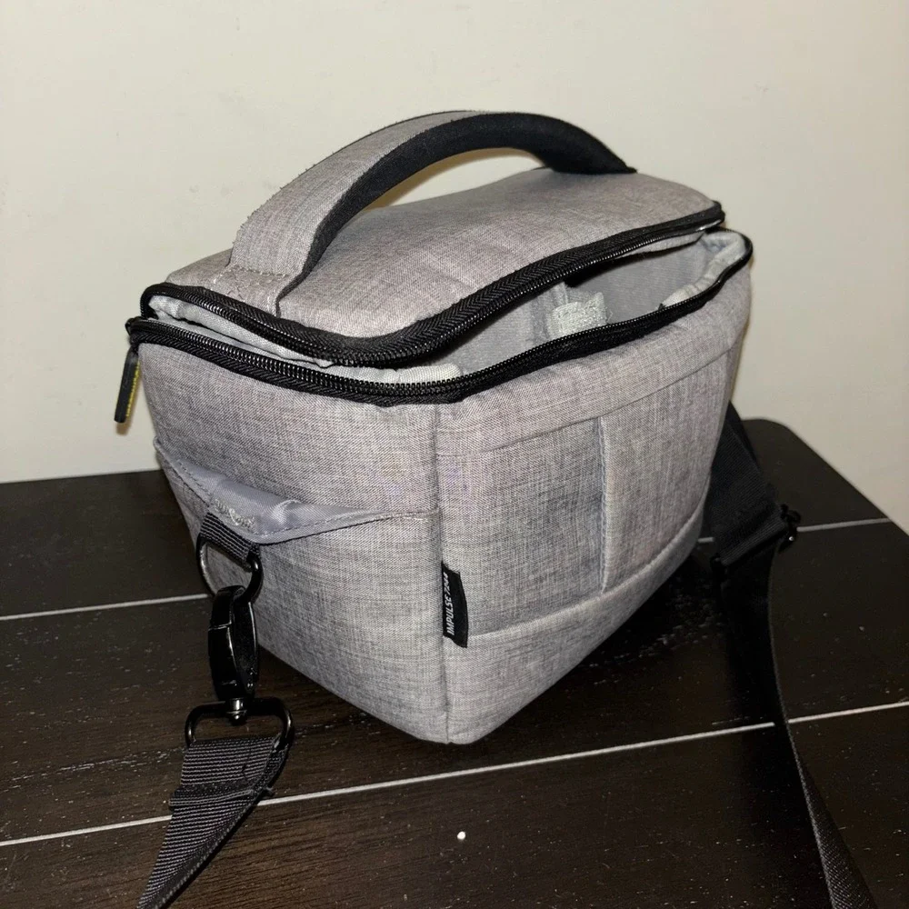ProMaster Impulse 7244 | Gray Padded Camera Bag w‎ Shoulder Strap and Rain Cover
